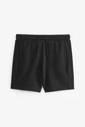 Next Sweatshorts Slim Fit Jersey-Shorts mit Reißverschlusstasche Schwarz/Dunkelgrau