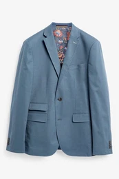 Sakko Stretch-Blazer aus Baumwolle Slim Fit (1-tlg)