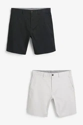Next Chinoshorts Straight Fit 2er-Pack Grau/Hellgrau/Dunkelgrau