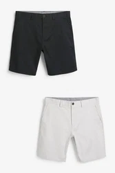 Next Chinoshorts Straight Fit 2er-Pack Grau/Hellgrau/Dunkelgrau