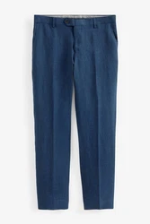 Next Anzughose Slim Fit Anzug Dunkelblau/Blau/Hellblau