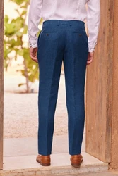 Next Anzughose Slim Fit Anzug Dunkelblau/Blau/Hellblau