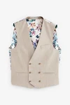 Next Anzugweste Motionflex Regular Fit Stretch Beige/Khaki/Braun