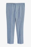 Next Stoffhose Anzug Slim Fit Hose Hellblau/Blau