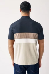 Next Poloshirt mit breitem Bruststreifen Blau/Dunkelblau/Grün/Hellblau/Mischfarben