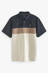 Next Poloshirt mit breitem Bruststreifen Blau/Dunkelblau/Grün/Hellblau/Mischfarben
