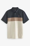 Next Poloshirt mit breitem Bruststreifen Blau/Dunkelblau/Grün/Hellblau/Mischfarben
