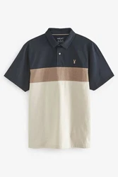 Next Poloshirt mit breitem Bruststreifen Blau/Dunkelblau/Grün/Hellblau/Mischfarben