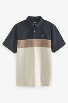 Next Poloshirt mit breitem Bruststreifen Blau/Dunkelblau/Grün/Hellblau/Mischfarben Next Poloshirt mit breitem Bruststreifen Blau/Dunkelblau/Grün/Hellblau/Mischfarben