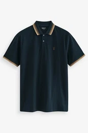 Poloshirt Poloshirt mit breitem Bruststreifen (1-tlg)