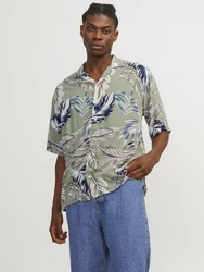 Jack & Jones Hawaiihemd JJEJEFF AOP RESORT SHIRT SS SN Blau/Grün