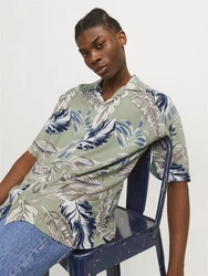 Jack & Jones Hawaiihemd JJEJEFF AOP RESORT SHIRT SS SN Blau/Grün