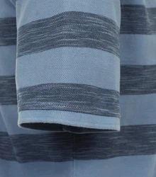 Redmond Poloshirt gestreift Hellblau/Dunkelblau/Blau/Grau