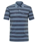 Redmond Poloshirt gestreift Hellblau/Dunkelblau/Blau/Grau