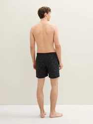 TOM TAILOR Denim Badehose Schwarz/Silber/Beige