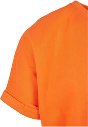Urban Classics Herren Long Shaped Turnup Tee T Shirt Orange