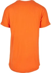 Urban Classics Herren Long Shaped Turnup Tee T Shirt Orange