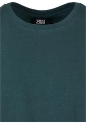 Urban Classics Herren Long Shaped Turnup Tee T Shirt Grün/Türkis/Dunkelgrün