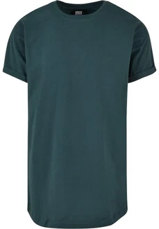 Urban Classics Herren Long Shaped Turnup Tee T Shirt Grün/Türkis/Dunkelgrün