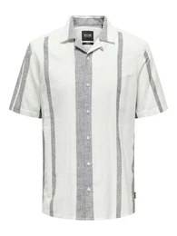 Kurzarmhemd ONSCAIDEN SS STRIPE LINEN RESORT NOOS