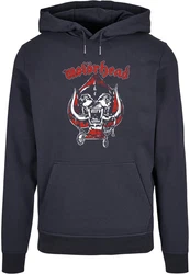 Merchcode Kapuzensweatshirt Herren Motorhead - Spade Warpig Basic Hoody Dunkelblau/Rot/Lila