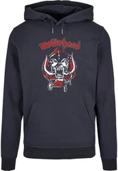 Merchcode Kapuzensweatshirt Herren Motorhead - Spade Warpig Basic Hoody Dunkelblau/Rot/Lila