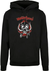 Merchcode Kapuzensweatshirt Herren Motorhead - Spade Warpig Basic Hoody Rot/Schwarz