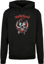 Merchcode Kapuzensweatshirt Herren Motorhead - Spade Warpig Basic Hoody Rot/Schwarz