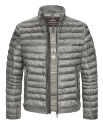 Milestone Lederjacke MSCavallino Dunkelgrau/Grau/Hellgrau/Dunkelgrün/Beige