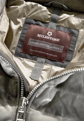 Milestone Lederjacke MSCavallino Dunkelgrau/Grau/Hellgrau/Dunkelgrün/Beige