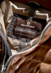 Milestone Lederjacke MSCavallino Braun