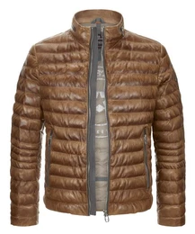 Lederjacke MSCavallino leichte Steppjacke aus feinem Lammleder