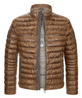 Milestone Lederjacke MSCavallino Braun