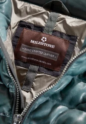 Milestone Lederjacke MSCavallino Blau/Grau/Dunkelgrün/Türkis