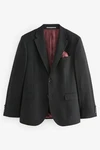 Next Baukastensakko Slim-Fit Signature Tollegno Anzugsakko Schwarz/Dunkelgrau/Rosa