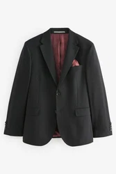 Next Baukastensakko Slim-Fit Signature Tollegno Anzugsakko Schwarz/Dunkelgrau/Rosa