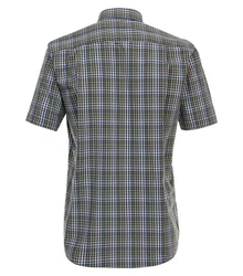 Redmond Kurzarmhemd Kentkragen Comfort Fit Dunkelgrün/Blau/Türkis/Grün