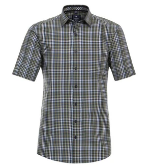 Redmond Kurzarmhemd Kentkragen Comfort Fit Dunkelgrün/Blau/Türkis/Grün