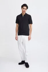 Casual Friday Poloshirt CFKarl knit polo with halfzip 