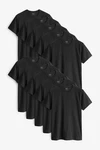 Next Unterhemd Slim-Fit T-Shirts (10-St) Grau/Schwarz/Dunkelgrau