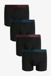 Next A-Front Boxershorts (4-St) Schwarz