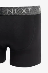 Next A-Front Boxershorts (4-St) Dunkelblau/Grau