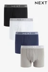 Next A-Front Boxershorts (4-St) Dunkelblau/Grau