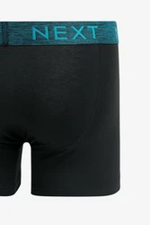 Next A-Front Boxershorts (4-St) Dunkelblau/Lila/Schwarz/Grau
