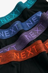 Next A-Front Boxershorts (4-St) Dunkelblau/Lila/Schwarz/Grau