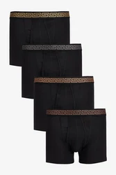 Next A-Front Boxershorts (4-St) Schwarz/Braun