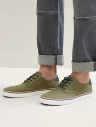 TOM TAILOR Denim Sneaker Dunkelgrün/Khaki
