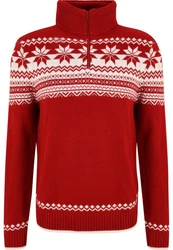 Brandit Norweger Armee Troyer Pullover Rot/Dunkelrot/Braun