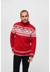 Brandit Norweger Armee Troyer Pullover Rot/Dunkelrot/Braun