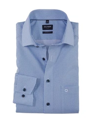 OLYMP Businesshemd Langarmhemd Dunkelblau/Blau/Hellblau/Grau